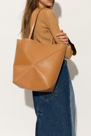 Loewe Puzzle Fold Medium Shopper Bag, Womens, Brown