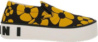 Marni Black Cotton Platform Womens Sneakers