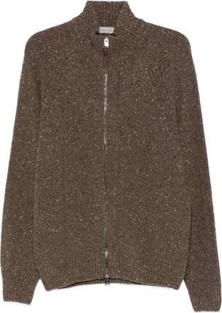 Canali Cardigan con zip - Marrone