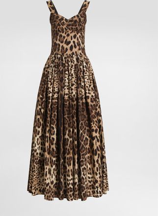Dolce & Gabbana Leo-print Poplin Dress - Woman Dresses Animal Print 36
