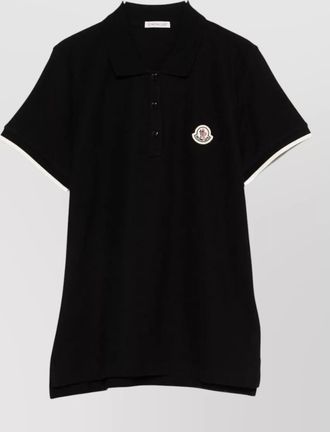 Moncler polo shirt logo detail silk nylon