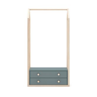 Calicosy 2-Drawer Wardrobe, 80Cm Wide - Esteban in Green