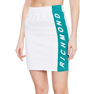 John Richmond Fleece Rok Gibbis - Dames - Korte rokken - Wit - M - Katoen - Rokken