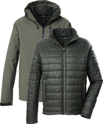 Killtec 3-in-1-Funktionsjacke KILLTEC KOW 95 MN JCKT, Herren, Gr. XXL, graugr&uuml;n, Obermaterial: 100% Polyamid;Futter: 100% Polyamid;F&uuml;llung: 100% Polyester, Ja