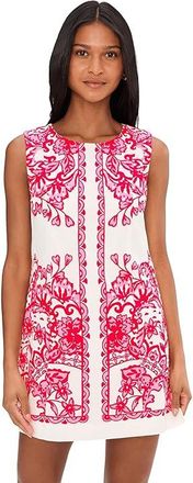 Lilly Pulitzer Sadie Shift Romper Womens Jumpsuit & Rompers One Piece Coconut Spicy Socialite Engineered Romper : 14, Viscose