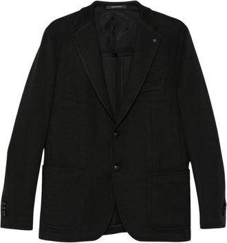 Tagliatore Black Notched Lapel Blazer