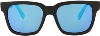 Maui Jim Core 54mm Polarized Square Sunglasses in Black Black Blue at Nordstrom Rack