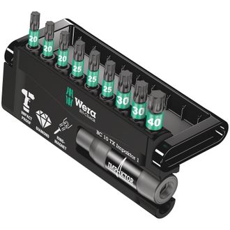 Wera Surtido De Puntass Bit-check Impaktor, 10 Unidades, Torx
