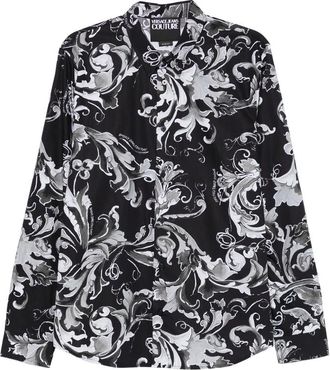 Versace Jeans Couture Baroque-print Long-sleeves Shirt