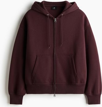 H&M Oversized Hoodiejacke mit Zipper - Purple