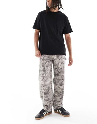 Hollister Jeans ampi stile skater con stampa mimetica-Multicolore