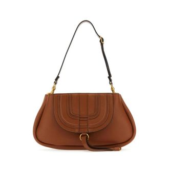 Chlo&eacute; Brown Leather Marcie Clutch