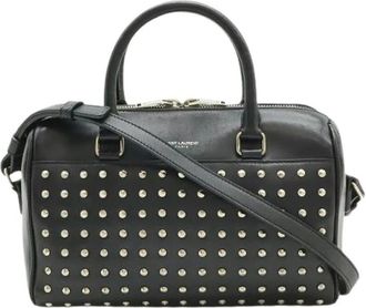 Saint Laurent Pre-owned Handbags, female, Black, Size: ONE SIZE Pre-owned Baby Duffle Leather 2way Bag