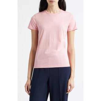 Vince Essential Crewneck Pima Cotton T-Shirt in Lotus Pink at Nordstrom, Size Xx-Small