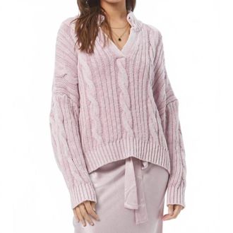Young Fabulous & Broke Womens Auckland V-Neck Sweater In Antique Violet Mineral