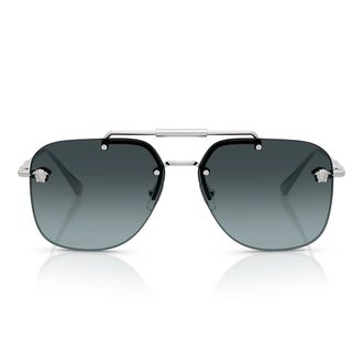 Versace Sunglasses Ve2296 1000 V1 Silver/Smoky Blue Women