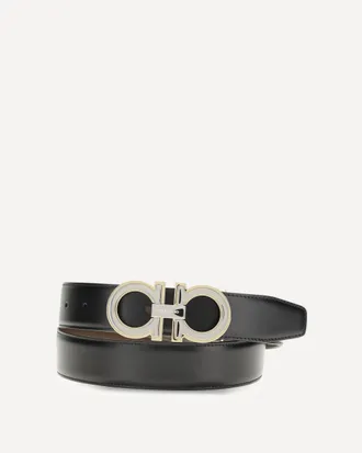 Ferragamo Reversible and adjustable Gancini Belt Male 105