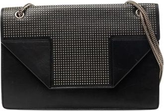 Saint Laurent Pre-owned Schoudertas met Studs - Dames - Vintage Schoudertas - Zwart - ONE Size - Leer - Vintage