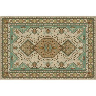 Alfombras Vinílicas Hidráulicas Alfombra vinílica imitación persa marrón 196x130cm