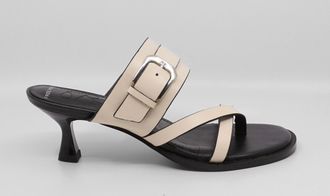 Free People Womens Belted Heel Sandal In Bone Leather