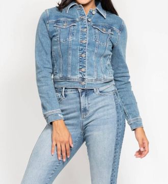 Judy Blue Classic Denim Jacket In Vintage Wash