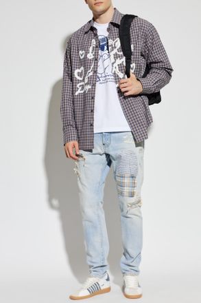 Dsquared2 Shirt With Print, Mens, Grey