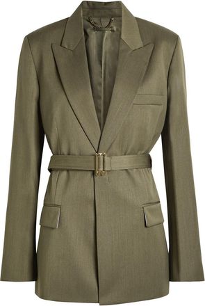 Victoria Beckham Belted Twill Blazer - Sage - 10 (UK10 / S)