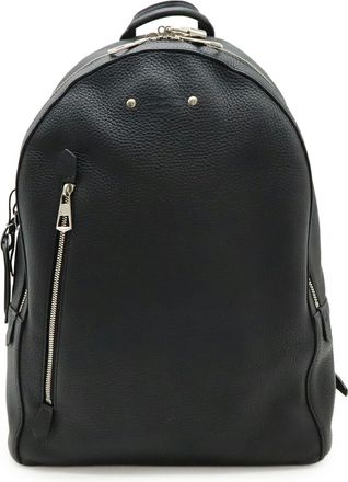 Louis Vuitton Black Noir Leather Backpack (Pre-Owned)