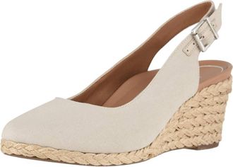 Vionic Womens Carolina Slingback Wedge Shoes In Oat
