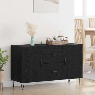 vidaXL vidaXL Credenza Rovere Nero 100 x 36 x 60 cm Legno multistrato