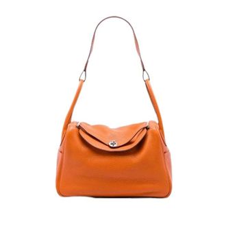 Herm&egrave;s Pre-owned Lindy 34 - Dames - Pre-owned - Oranje - Maat: ONE Size Leer