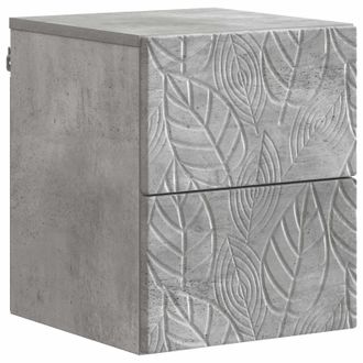 vidaXL Mesita De Noche De Pared Gris Hormig&oacute;n 34,5 X 33 X 40 Cm Vidaxl