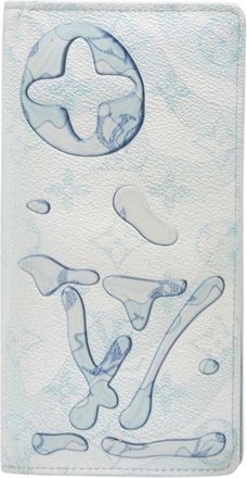 Louis Vuitton Light Blue Multi-Color Pvc Long Wallet (Bi-Fold) (Pre-Owned)