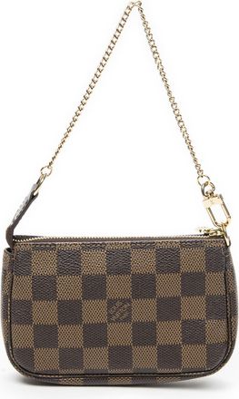 Louis Vuitton Pre-owned Womens Mini Pochette Accessoires Shoulder Bag - Brown - One Size