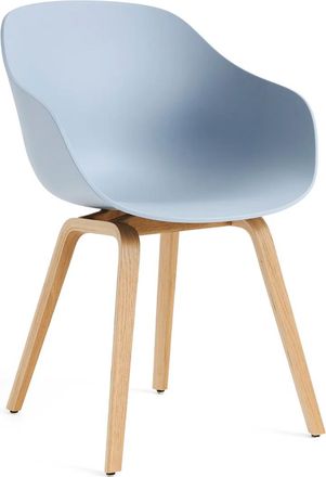 HAY About A Chair AAC 222, Eiche lackiert / slate blue 2.0 (Kunststoffgleiter)