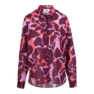 Ni&ugrave; Shirts, female, Multicolor, Size: XS Geometric Print Shirt