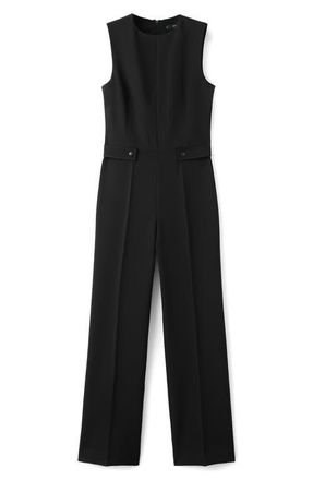 Mango Sleeveless Stretch Jumpsuit in Black at Nordstrom, Size X-Small