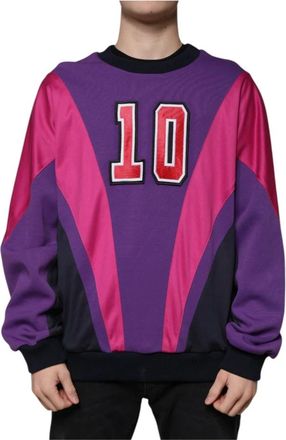 Dolce & Gabbana Pullover Sweater - Heren - Sweatshirts - Veelkleurig - 2XL - Katoen - Hoodies & sweatvesten