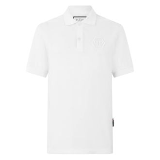 Philipp Plein Polo Shirt Ss Hexagon - - Tops - Uomo - Bianco - M