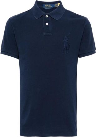 Polo Ralph Lauren Blauw T-shirt - Heren - Polos - Blauw - 2XL - Katoen - Tops