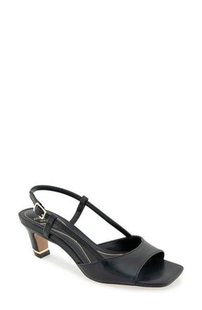Kenneth Cole Anna Slingback Sandal in Black Leather at Nordstrom, Size 8.5