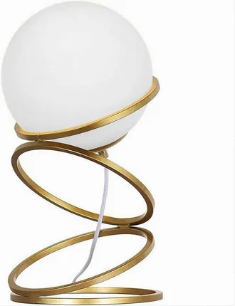 Trade Shop Trade Shop Traesio - Trade Shop - Lampada Da Tavolo Minimalista Lume In Metallo Bronzo Con Sfera In Vetro G9 D31