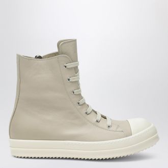 Rick Owens High sand/white leather trainer
