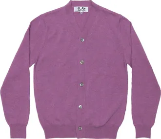 Comme Des Gar&ccedil;ons Cardigan Pastel Series Sleeve Heart Purple AZ-N092-051-4