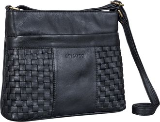 STILORD Ida Braided Handbag Leather Women Vintage Shoulder Bag for Women Braided Shoulder Bag for Leisure Going Out City Party Genuine Leather, Colour:black