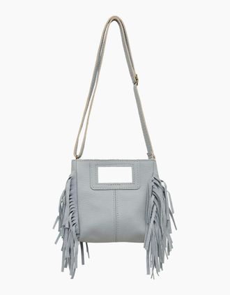 James Lakeland Womens Pale Blue Fringe Bag - Grey