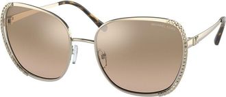 Michael Kors MK1090 AMSTERDAM 10148Z Womens Sunglasses Gold Size 59