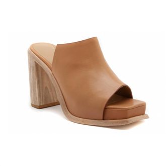 Wal & Pai Womens Denker Camel Calf Sandals In Brown
