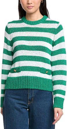 St. John Relaxed Crewneck Striped Sweater