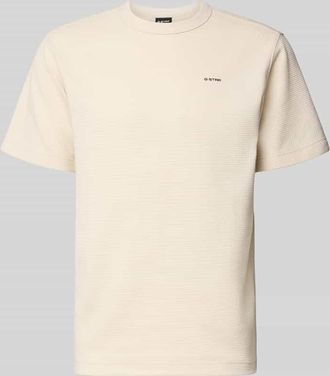 G-Star Regular Fit T-Shirt mit Strukturmuster in Offwhite, Gr&ouml;&szlig;e XXL